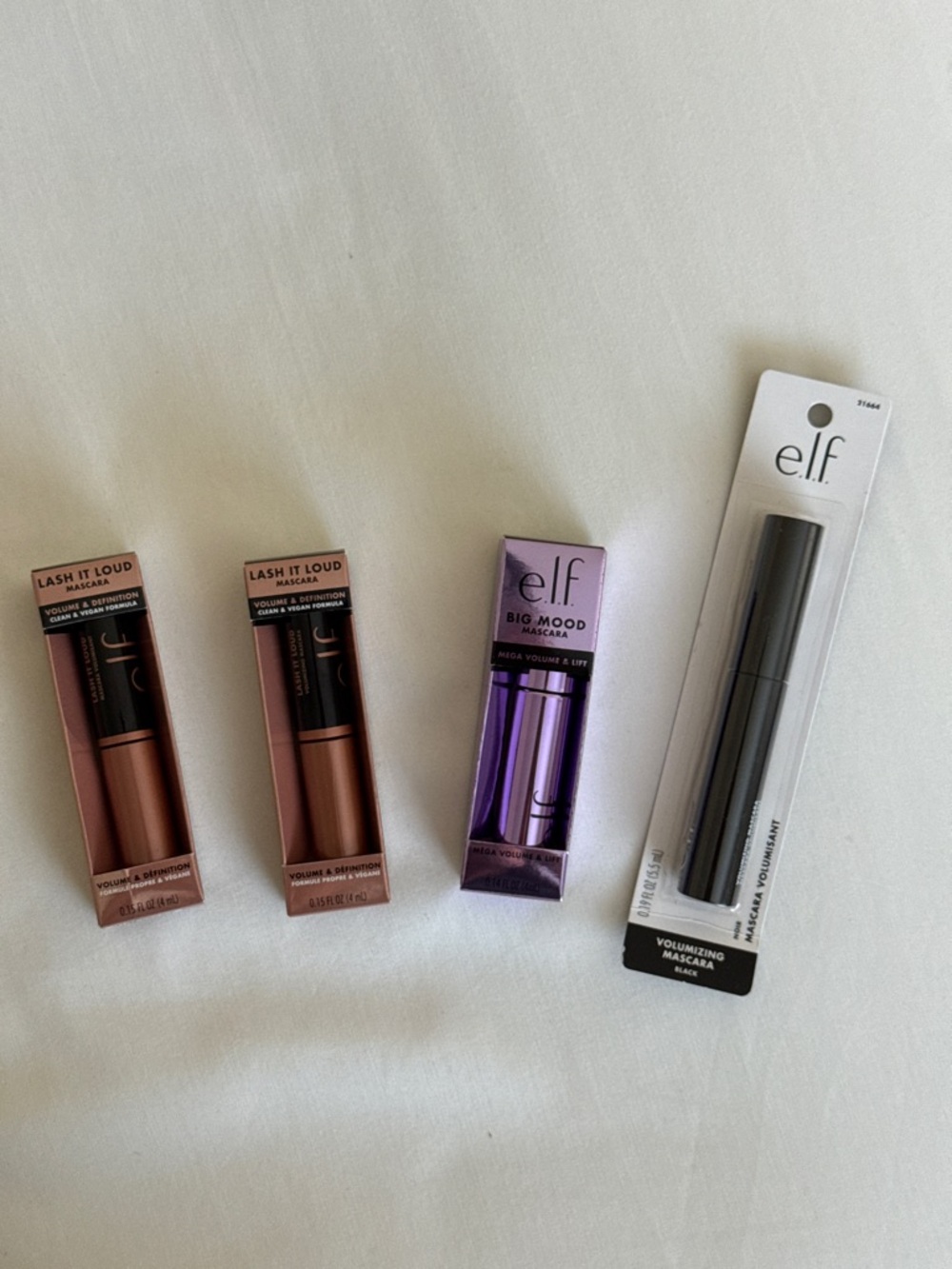 4 piece e.l.f. Mascara bundle NIB
